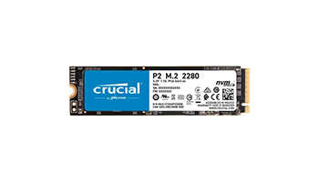 Crucial SSD 1000GB P2 M.2 NVMe PCIEx4 80mm Micron 3D NAND 2300/1150 MB/s, 5yrs, CT1000P2SSD8