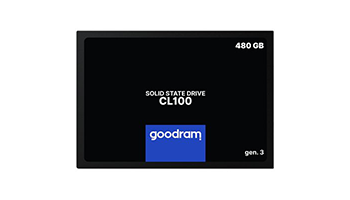 GOODRAM CL100 GEN. 3 480GB SSD, 2.5” 7mm, SATA 6 Gb/s, Read/Write: 540 / 460 MB/s SSDPR-CL100-480-G3