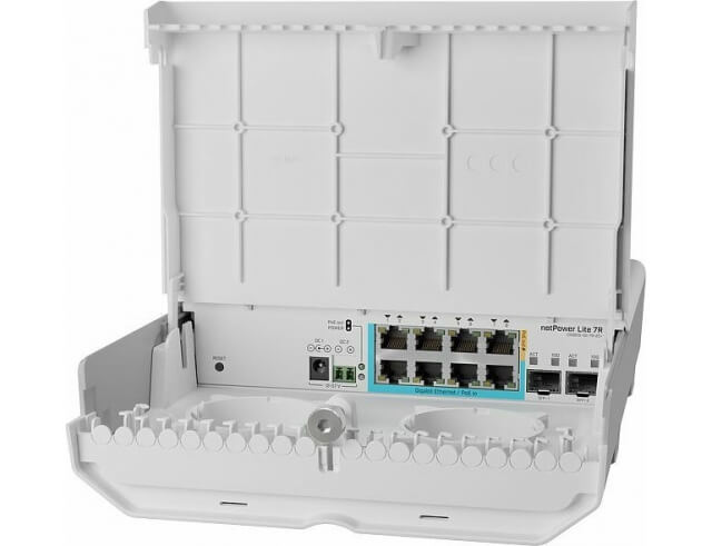 MikroTik CSS610-1Gi-7R-2S+OUT Switch netPower Lite 7R, 8xGbE PoE, 2x SFP+
