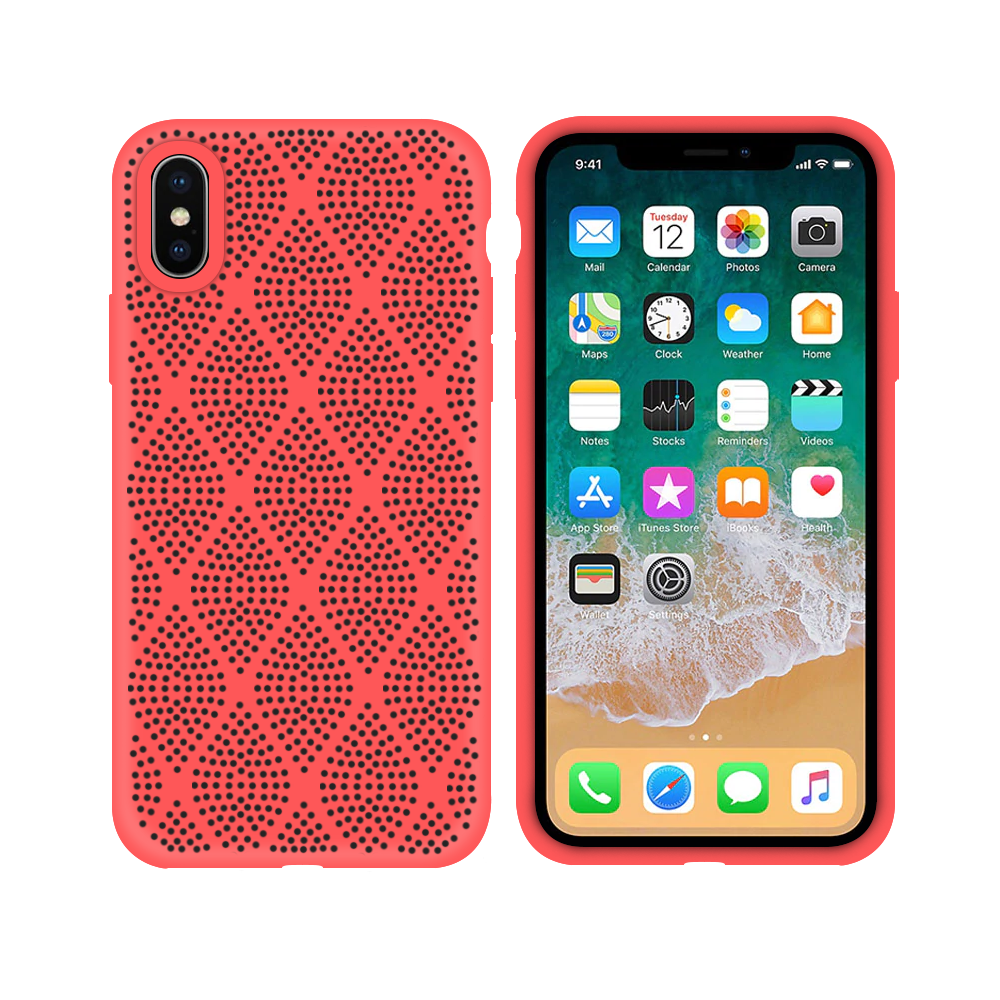 OEM Silicone case For Apple iPhone 7/8, Grid, Pink - 51633
