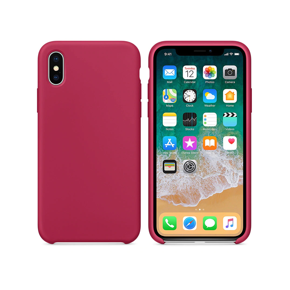 OEM Silicone case For Apple iPhone X/XS, Soft touch, Pink - 51649