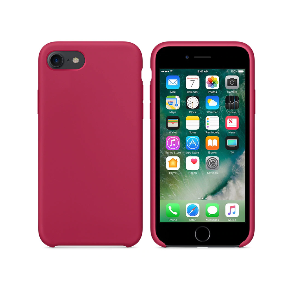 OEM Silicone case For Apple iPhone 7/8, Soft touch, Red - 51654