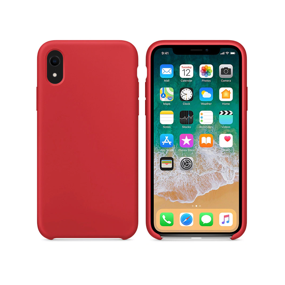 OEM Silicone case For Apple iPhone XR, Soft touch, Red - 51658