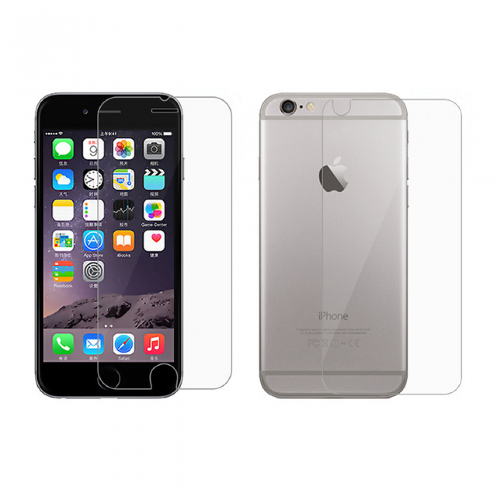 OEM Glass protector For iPhone 6/6S Plus, 2in1, 0.3 mm, Transparent - 52097