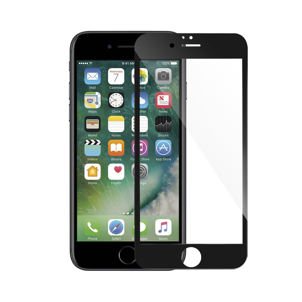 Mocoson Nano Flexible,Tempered glass Full 5D, For iPhone 6 Plus, 0.3mm, Black - 52534
