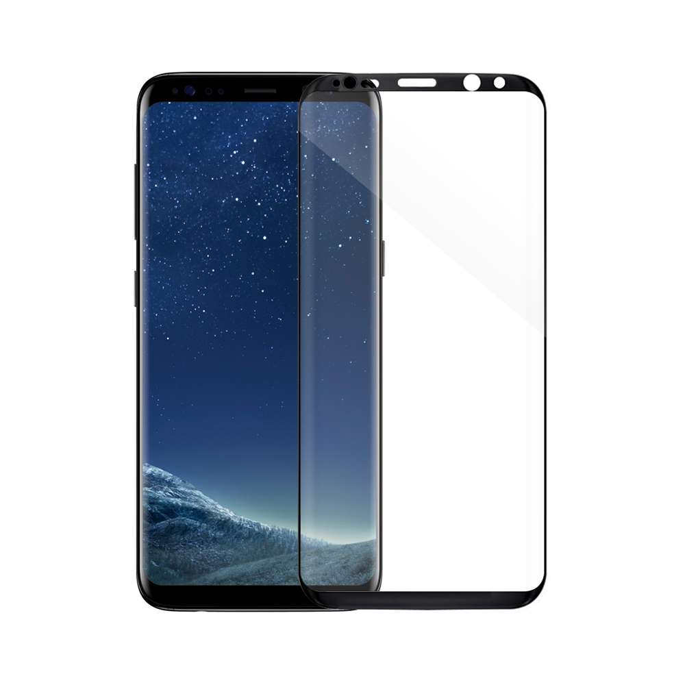 Mocoson Screen protector Polymer Nano Ceramic,Full 5D,Samsung Galaxy S8 ,0.3mm,Black 52603