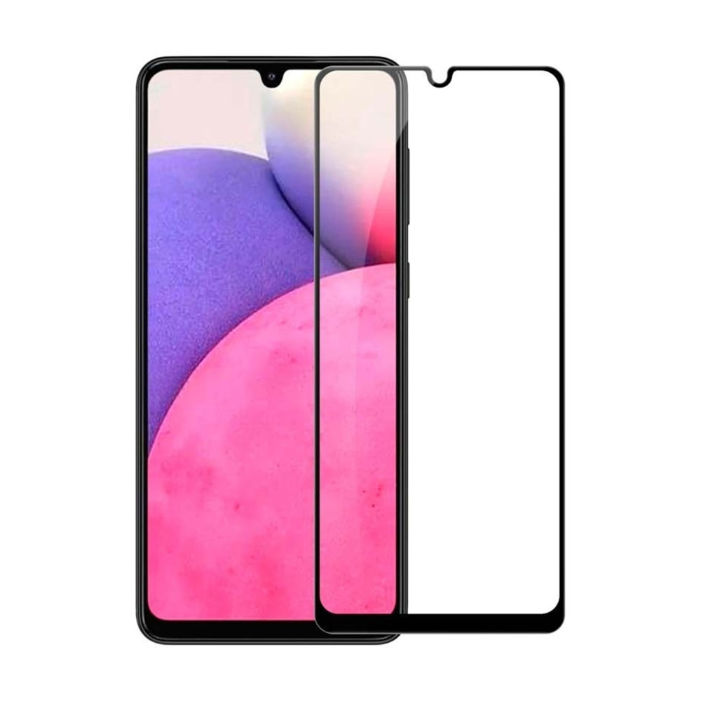 DeTech Tempered Glass for Samsung Galaxy A23, 3D Full Glue, 0.3mm, Black - 52726