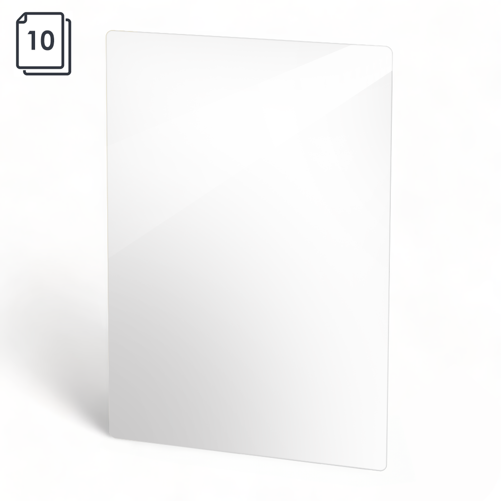 OEM Protective film sheet Hydrogel, 10pcs, For plotter, UV PET, Clear, 180um, 120x180mm - 52745