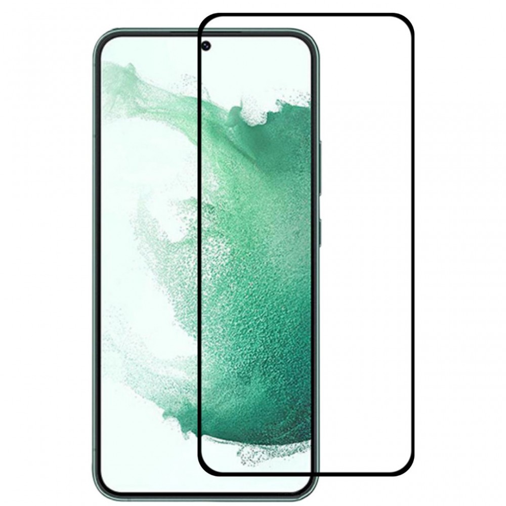 DeTech Tempered Glass for Samsung Galaxy S23 Plus, 3D Full Glue, 0.3mm, Black - 52747