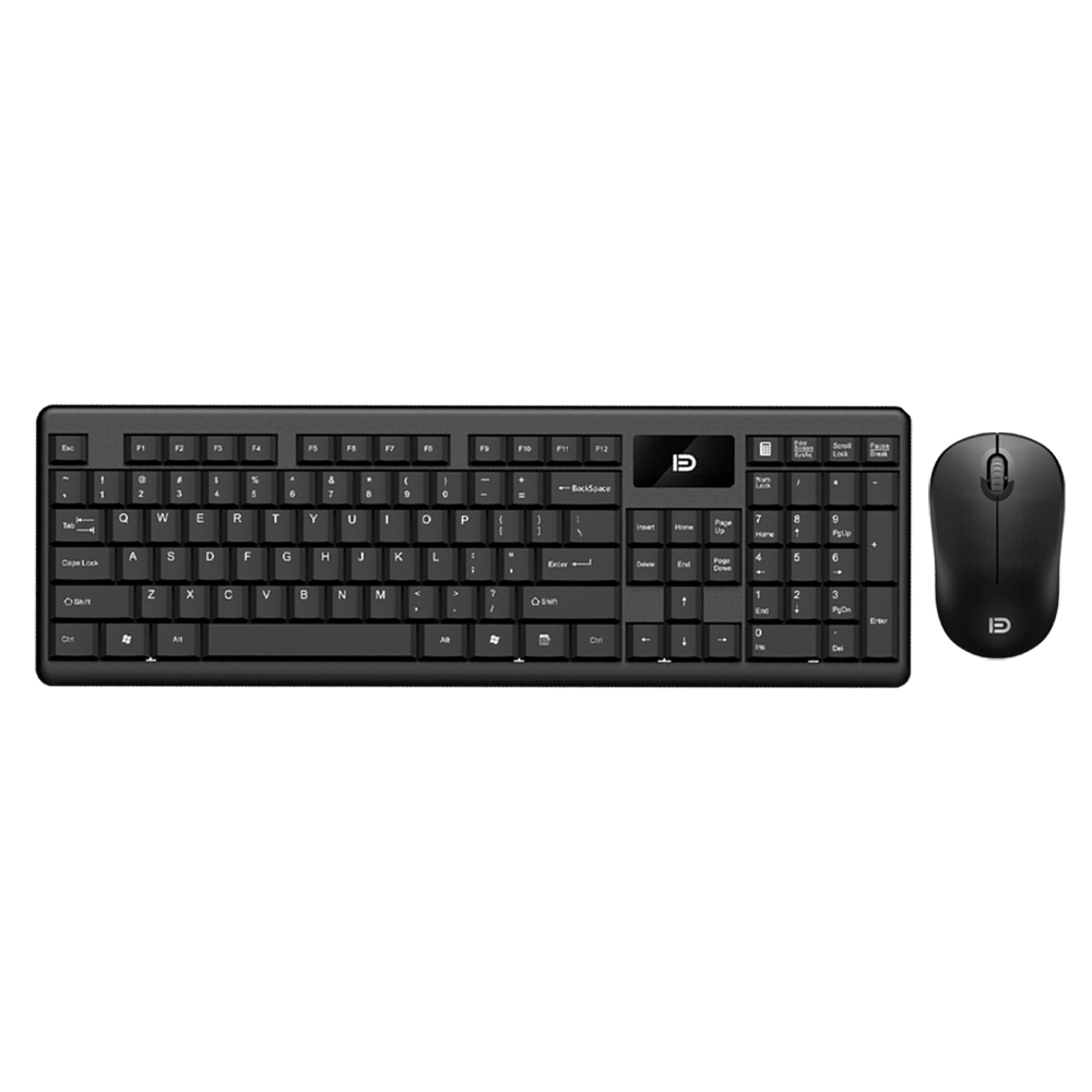 D 1600,Combo mouse and keyboard Black - 6116