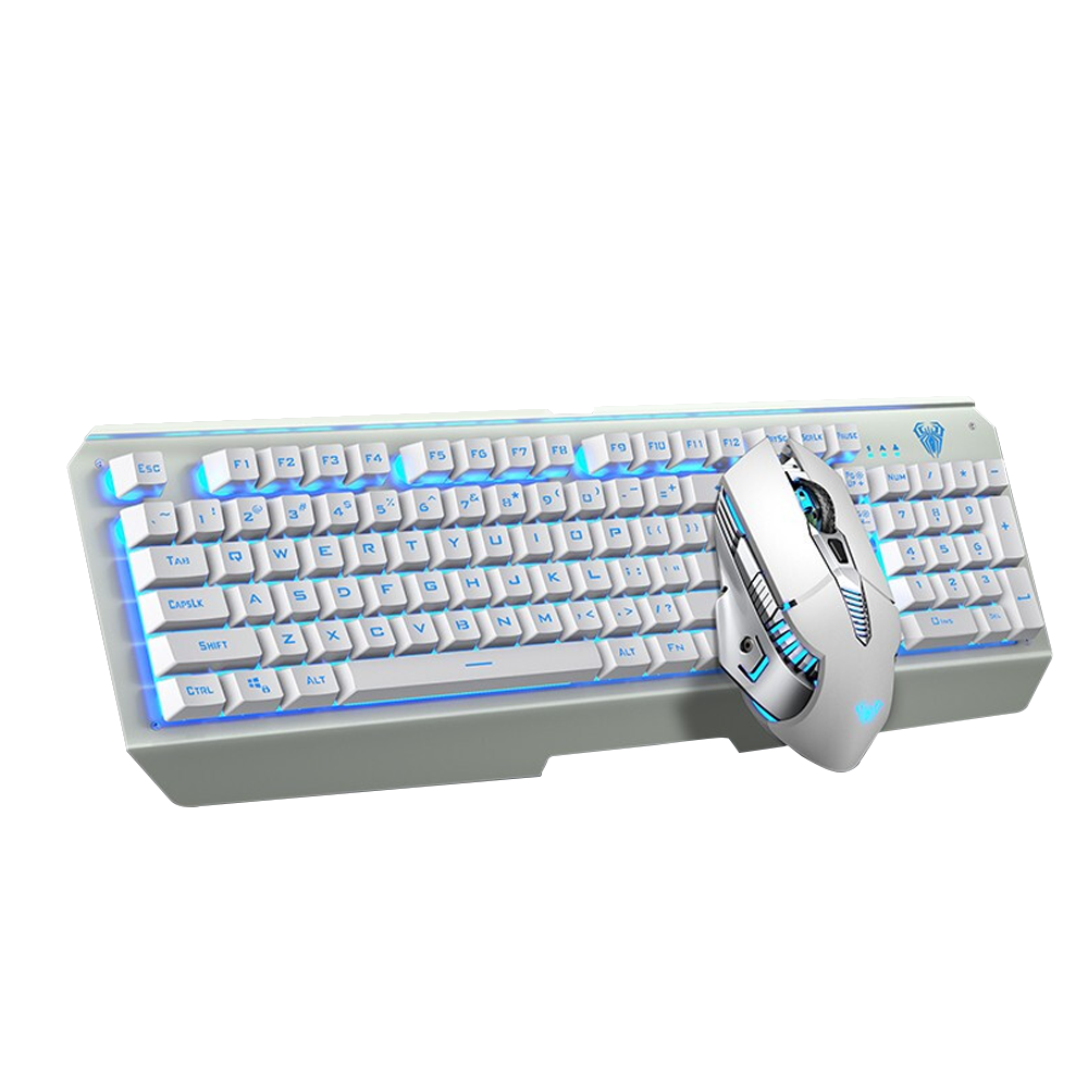Aula T600,Combo mouse and keyboard White-Black- 6139
