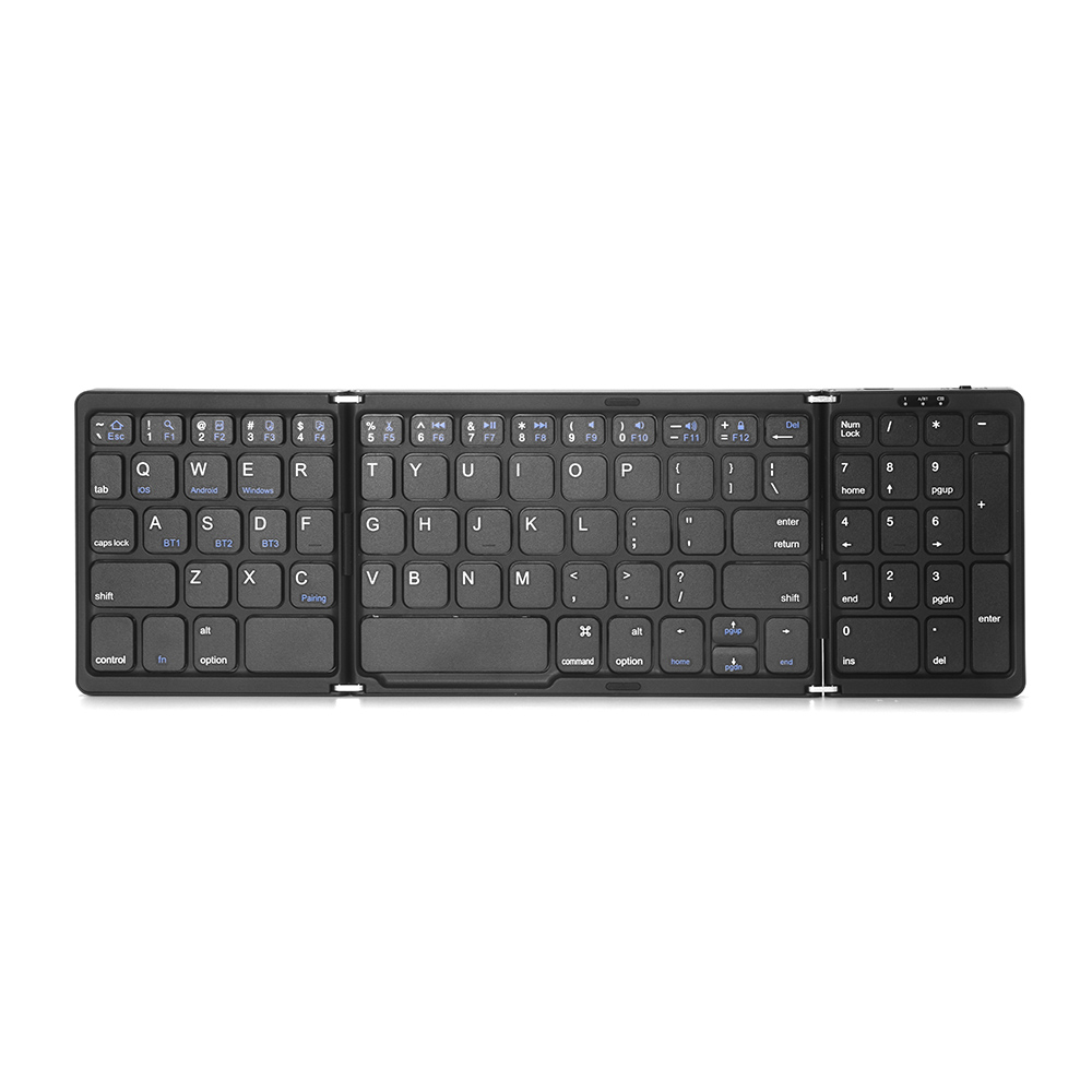 OEM B089 Keyboard Foldable, Bluetooth, Black - 6172