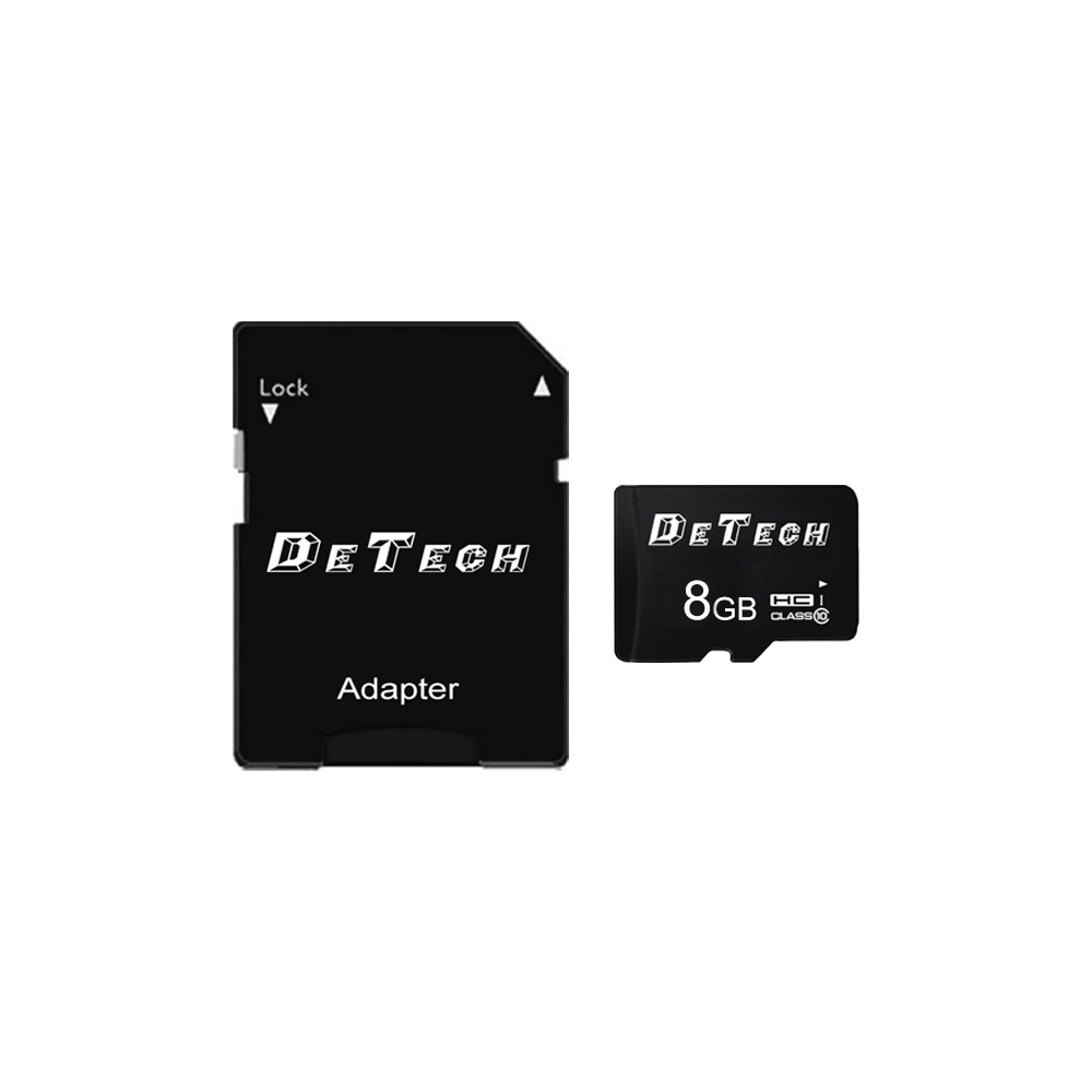 DeTech Micro Memory card SDHC-I, 8GB, Class 10 + Adapter - 62042
