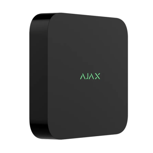 Ajax 70938.122.BL NVR 8-Channel 4K UHD Network Video Recorder Black | ONVIF IP CCTV Recorder for Sma
