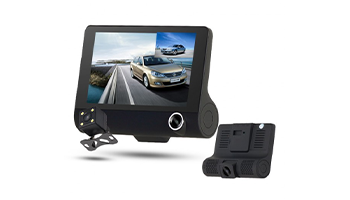 OEM Car DVR Vehicle 3 Camera Video Recorder Dash Cam Night Vision High Definition HD 4.0 LCD 1080P