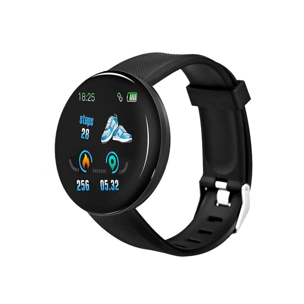 OEM Smartwatch D18, 44mm, Bluetooth, IP67, Black - 73051