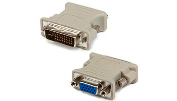 OEM Adapter DVI - VGA 24 pin, White - 17112