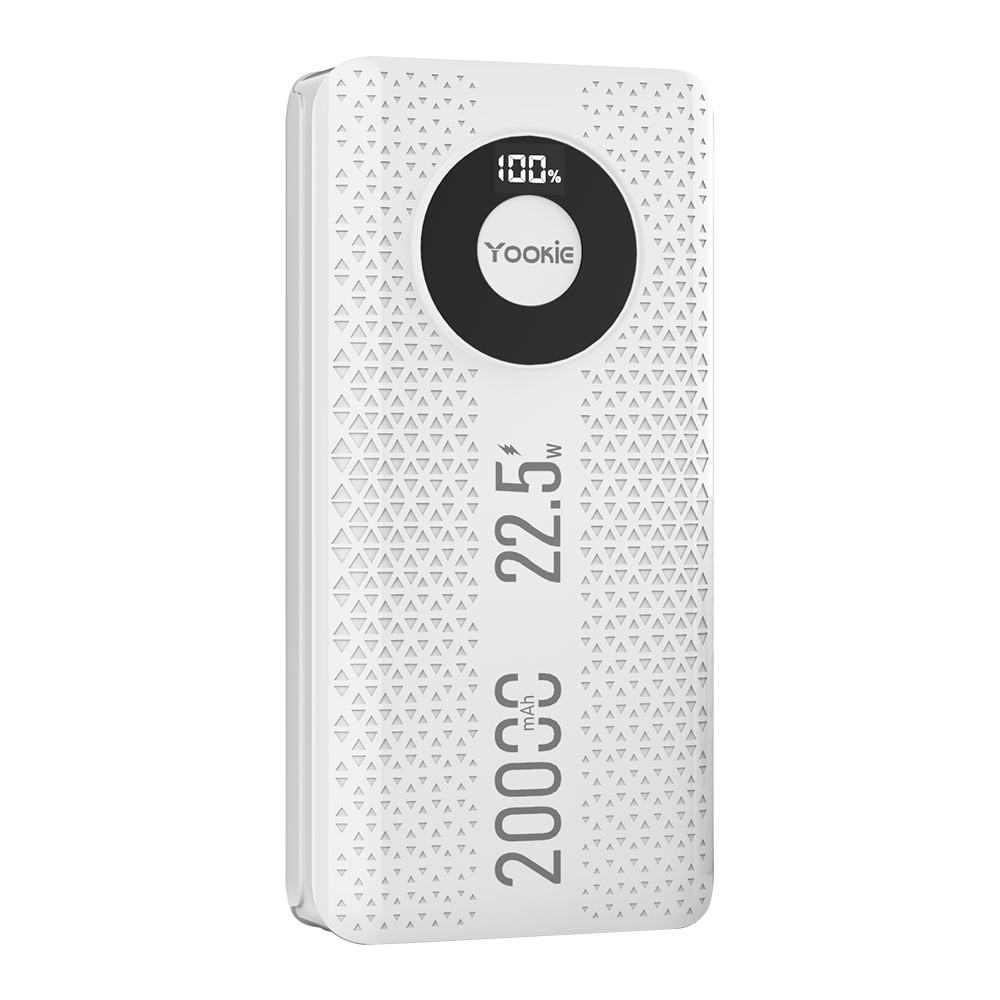 Yookie YO12,Power bank 20000mAh, 22.5W, White - 87061