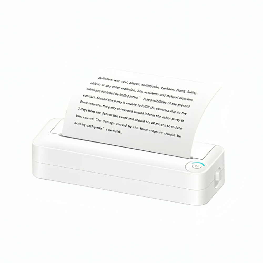 KDC-0019E,Portable mini thermal printer А4, Bluetooth, White - 91077 