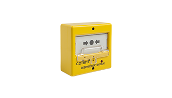 Cofem PUC-DRING Manual fire alarm to activate extinguishing (yellow). The button is designed for Cof