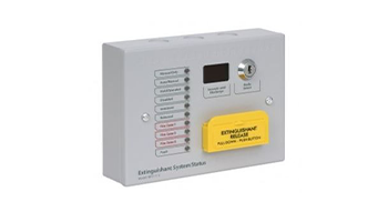 Kentec K911110M8 Sigma Si Extinguishant Status Unit: 6 Lamp with Mode Select & Manual Release