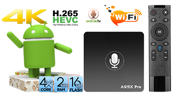 A95X pro s905w 2g/16g android7.1 +voice remote android OS