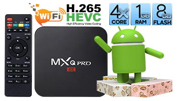 MXQ-PRO TV Box Android 7.1 Boxes Amlogic S905 Quad Core Bluetooth 4.0 1G/8G 2.4GHz WiFi 1000Mbps LAN