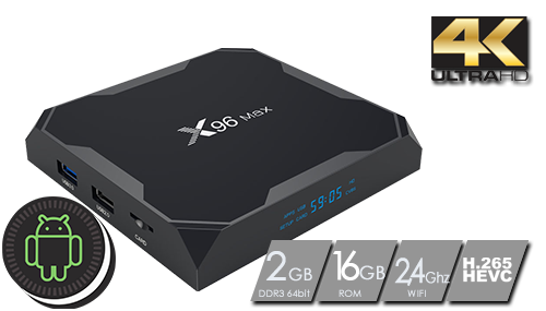 X96 MAX Smart Android 8.1 TV Box 2G16G Amlogic S905X2 Quad Core ARM Cortex A53