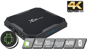 X96 MAX Smart Android 8.1 TV Box 4G32G Amlogic S905X2 Quad Core ARM Cortex A53