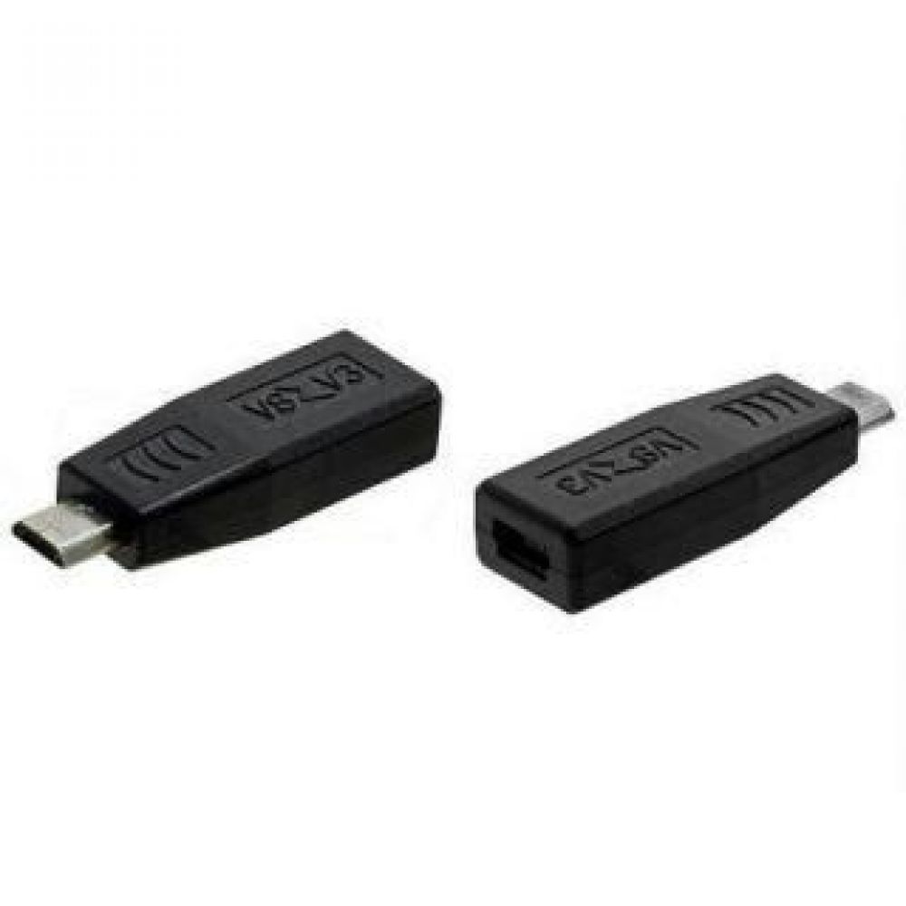 DeTech Adapter Micro USB M to Micro USB F, Black - 17135 