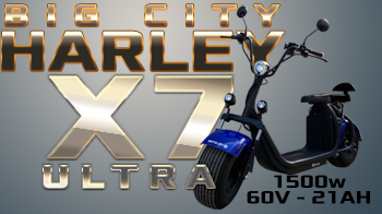 Electric scooter BIG CITY HARLEY X7 ULTRA 1500W 60V 21Ah with LED headlights