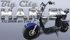 BIG CITY HARLEY X12 electric scooter 2500W 60V 21Ah with LED headlight
