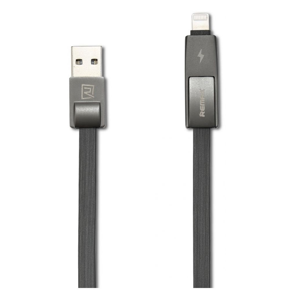 Remax Strive RC-042t, Data cable 2 in 1, micro USB Iphone Lighting Black - 14335 
