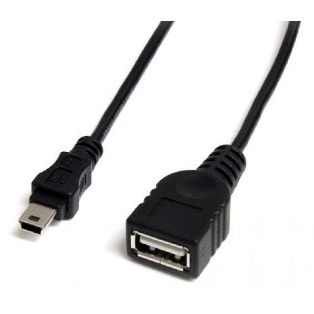 DeTech Cable USB F - USB Mini, OTG, 1m -18084