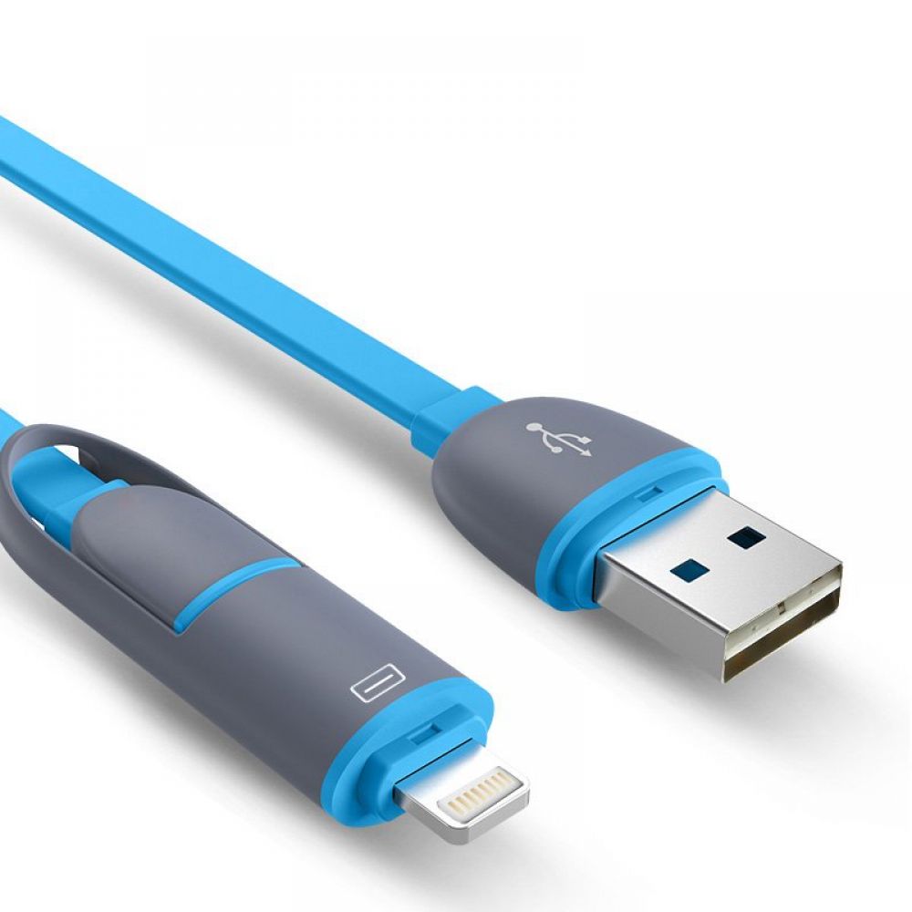 OEM Data cable 2 in 1 Micro usb + iPhone 5/6 - 14317