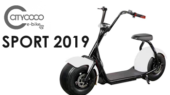 HARLEY ELECTRIC SCOOTER CITYCOCO SPORT 2019 WHITE 1000 W 12 AH BATTERY