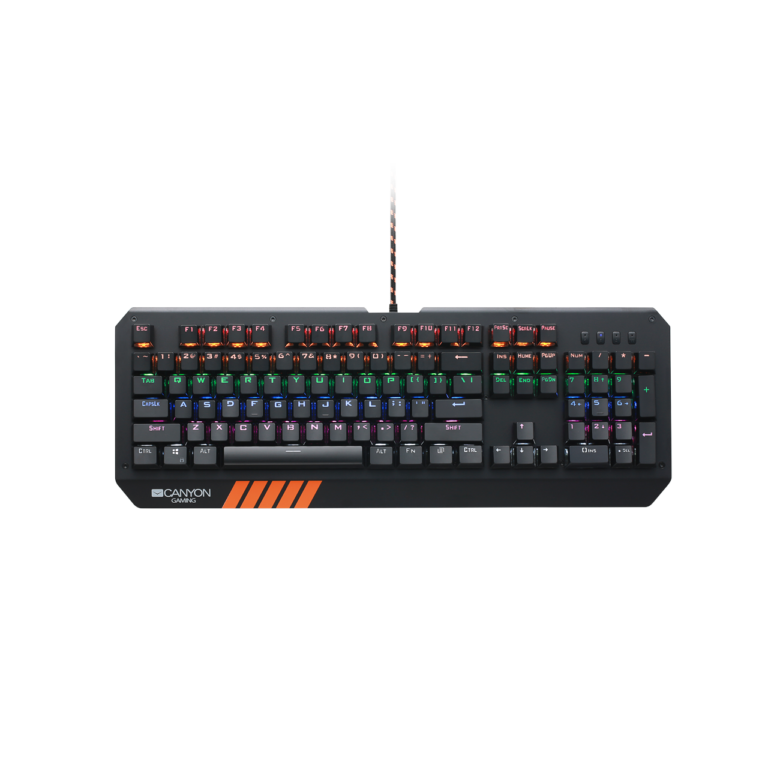 CANYON CND-SKB6-US Wired gaming keyboard with lighting effect, 108pcs rainbow LED, black, 