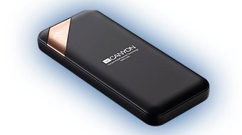 CANYON CNE-CPBP5B Power bank 5000mAh Li-poly battery, with Smart IC and power display, Black,