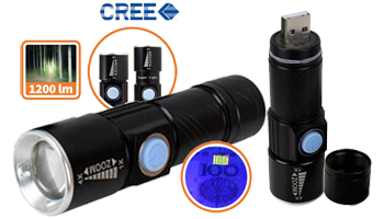 Mini USB Rechargeable OEM LED CREE Q5 Flashlight-FK0315