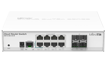 MikroTik CRS112-8G-4S-IN Switch Managed 400MHz, 128MB, 8xGE, 4xSFP, Layer 3, PoE 