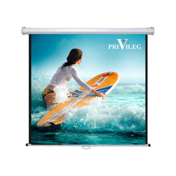 PRIVILEG DMV220 Manual Projection Screen CLASSIC 110“, 2.20x1.65m, 4:3, roll up down