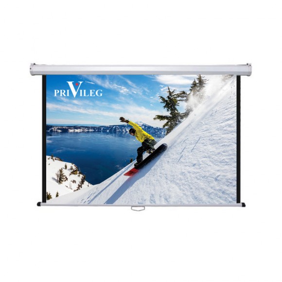 PRIVILEG DMW300 Manual Projection Screen PRIVILEG CLASSIC 136“, 3.00x1.69m, 16:9, roll up downroll  