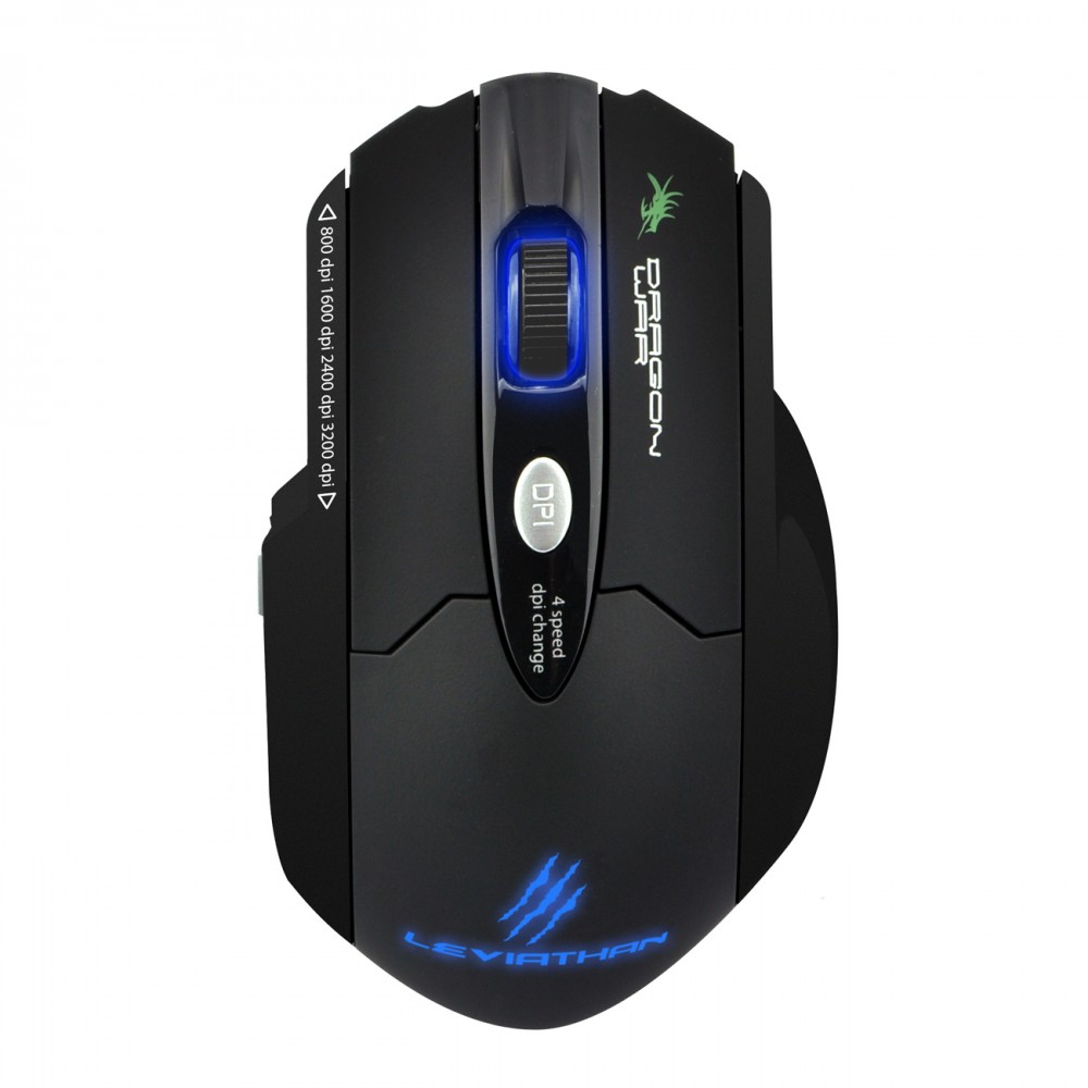 Dragon War, Leviathan Gaming mouse, 8 Buttons, Black - 618