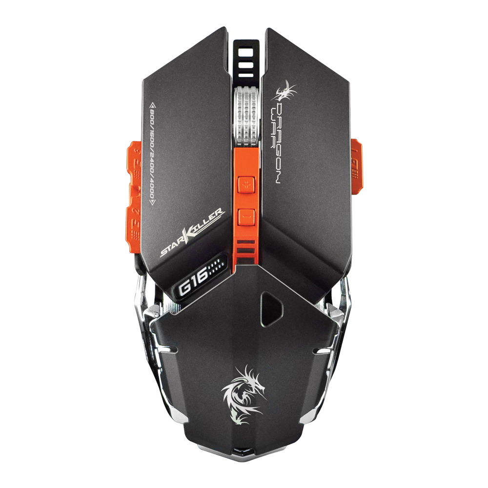 Dragon War, Star Killer, G16, Gaming mouse, Macro, Black - 627