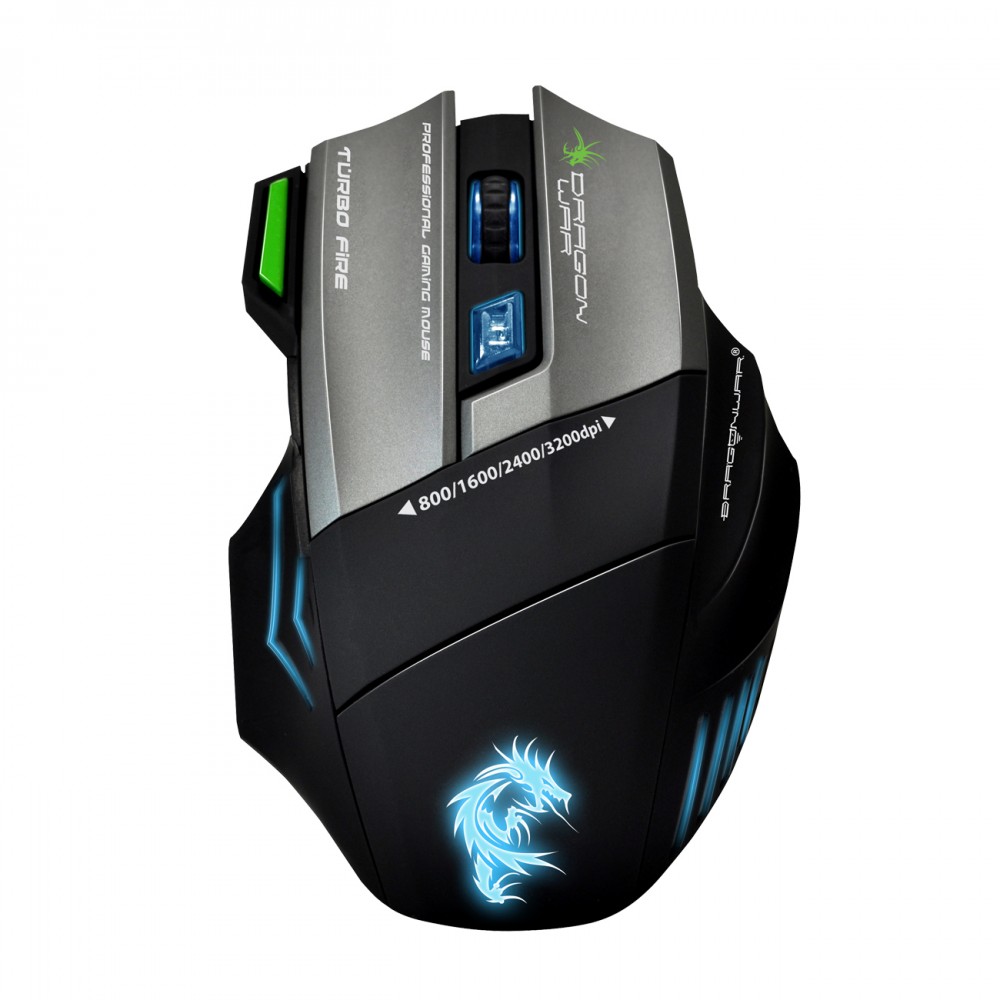 Dragon War, Thor G9, Gaming mouse, ON-TO-GO, + Mousepad, Black - 622