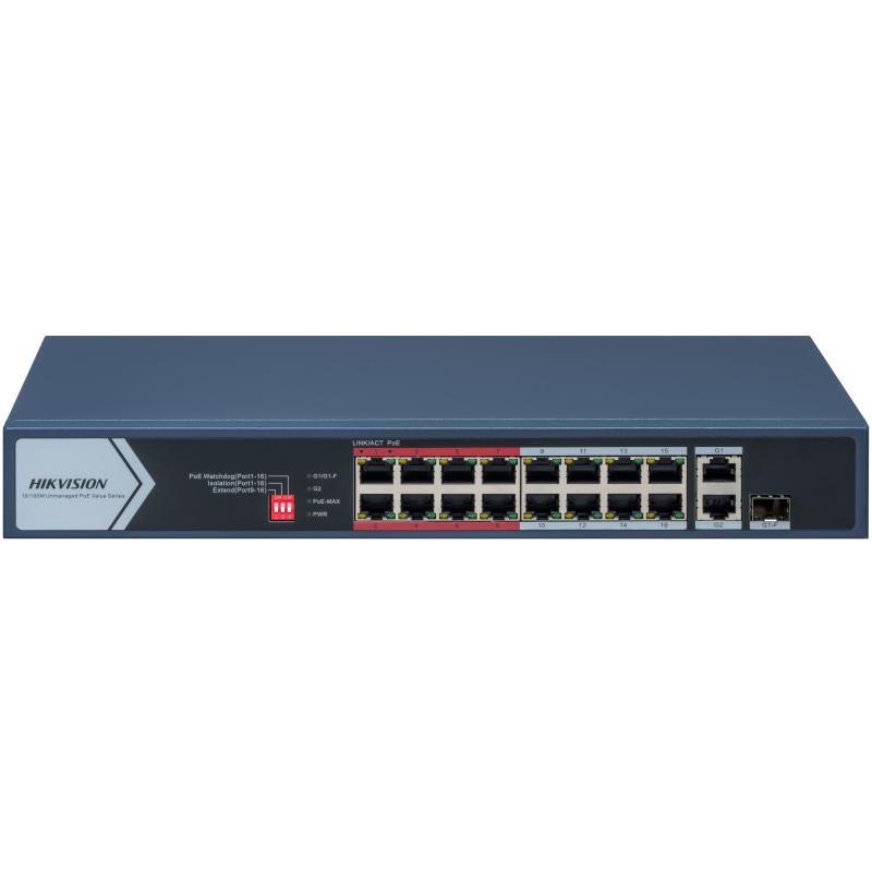 HIKVISION DS-3E0318P-E/M(C) 16 Port Fast Ethernet Unmanaged POE Switch