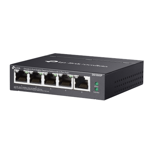 TP-LINK Omada DS105GP 5-Port Gigabit Unmanaged Desktop Switch with 4-Port PoE+