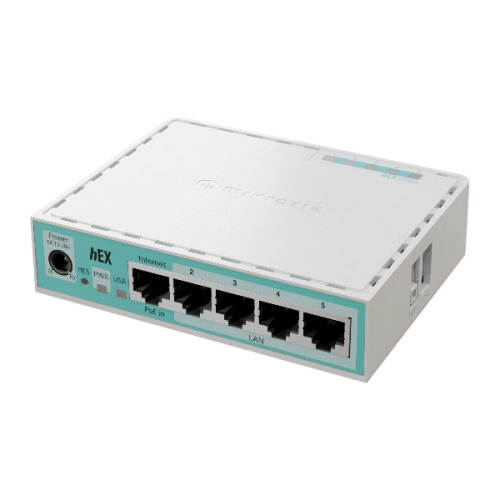 MikroTik hEX Refresh E50UG 5-Port Gigabit Ethernet Router - ARM Dual-Core 950MHz CPU, 512MB RAM, USB