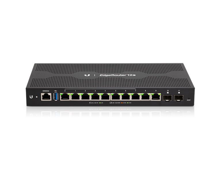 Ubiquiti ER-12, 10-port 10/100/1000M, 2xSFP ports, 3 million pps
