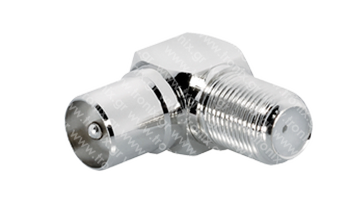 FF 18 WH OEM Adapter, angled IEC plug to F-jack